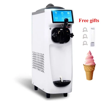 Настольная машина для приготовления мороженого с сенсорным экраном, машина для приготовления мягкого мороженого из нержавеющей стали 110 В 220 В