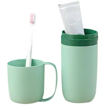 Портативная чашка для зубной щетки Пылезащитные подстаканники для зубной пасты для путешествий Ящик для хранения для мытья посуды для путешествий Кемпинг Деловая поездка Дом Школа