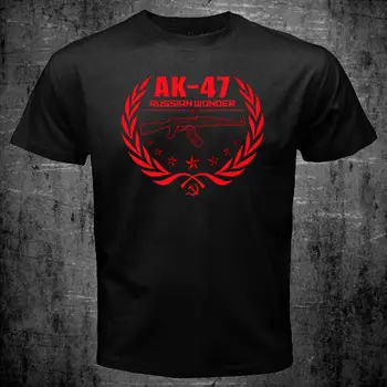 Советская российская футболка с винтовкой AK-47, мужская повседневная футболка в стиле милитари, футболка европейского размера, летние брендовые топы, мужской новый бренд