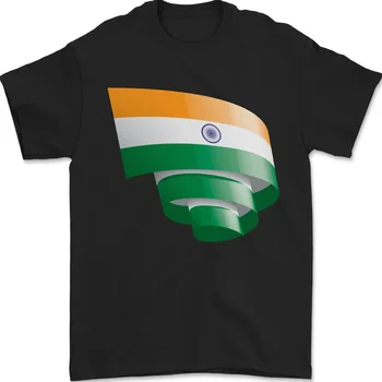 Футболка с изображением флага Индии, посвященная Дню Индии, 100% хлопок