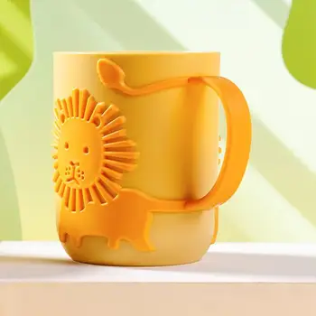 Чашка для полоскания рта Little Lion Гладкая чашка Толстая и прочная, устойчивая к падению, Креативная и прекрасная чашка для мытья рта, ярко-желтая